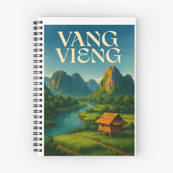 Item preview, Vang Vieng Laos Riverside Valley and Karst Peaks designed and sold by Places On Earth.