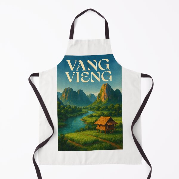 Item preview, Vang Vieng Laos Riverside Valley and Karst Peaks designed and sold by Places On Earth.