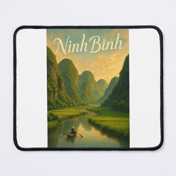 Item preview, Ninh Bình Vietnam Karst Mountains and Riverboat designed and sold by Places On Earth.