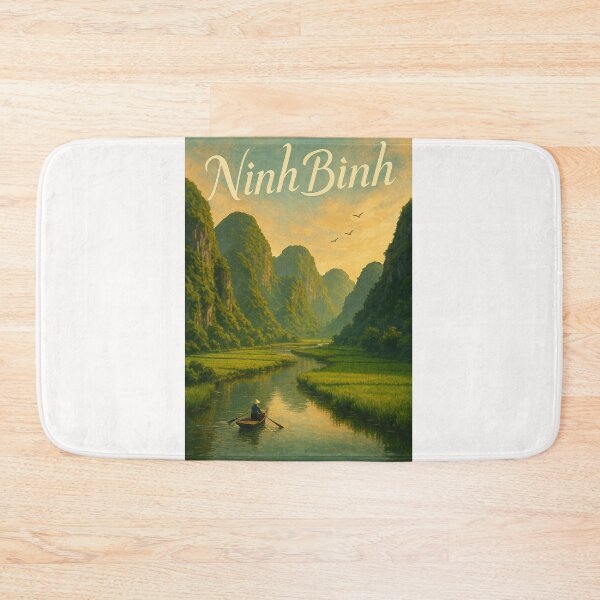 Item preview, Ninh Bình Vietnam Karst Mountains and Riverboat designed and sold by Places On Earth.