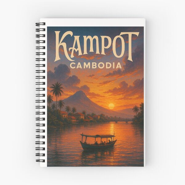 Item preview, Kampot Cambodia Riverside Town at Dusk designed and sold by Places On Earth.