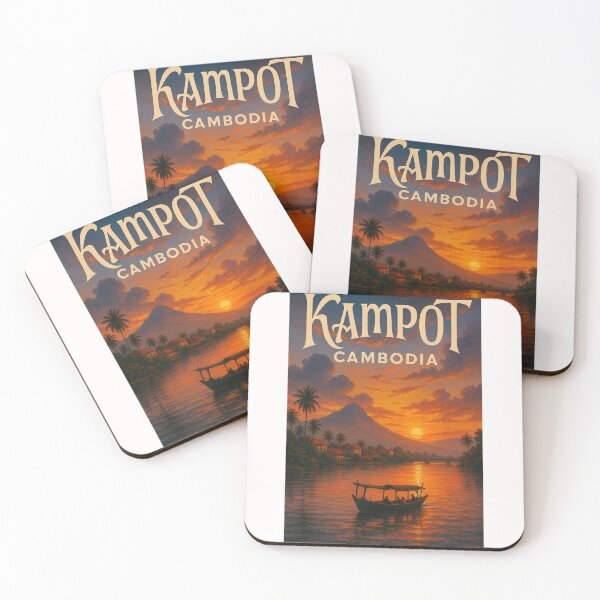 Item preview, Kampot Cambodia Riverside Town at Dusk designed and sold by Places On Earth.