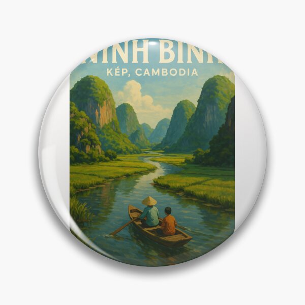 Item preview, Ninh Bình Vietnam Rowboat and Limestone Peaks designed and sold by Places On Earth.