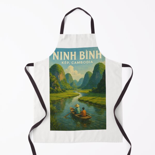 Item preview, Ninh Bình Vietnam Rowboat and Limestone Peaks designed and sold by Places On Earth.