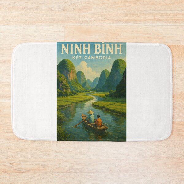 Item preview, Ninh Bình Vietnam Rowboat and Limestone Peaks designed and sold by Places On Earth.