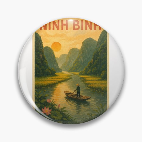 Item preview, Ninh Bình Vietnam Lotus and Sunset View designed and sold by Places On Earth.