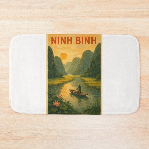Item preview, Ninh Bình Vietnam Lotus and Sunset View designed and sold by Places On Earth.