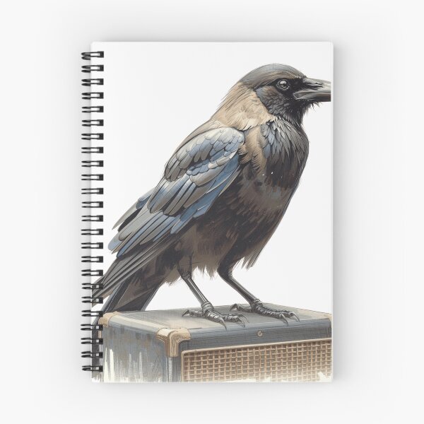 Item preview, Crow perched on top of a vintage amplifier. designed and sold by NoiseWear.
