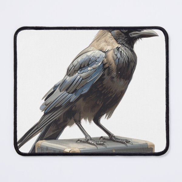Item preview, Crow perched on top of a vintage amplifier. designed and sold by NoiseWear.
