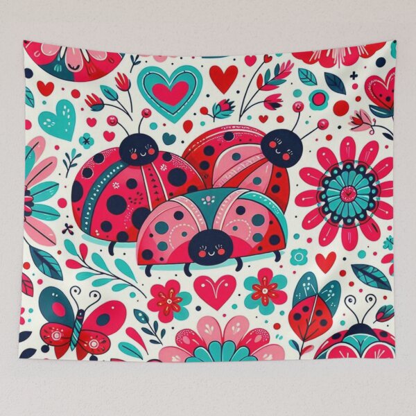 Item preview, Whimsical Ladybugs and Blossoms Delight designed and sold by purplesensation.