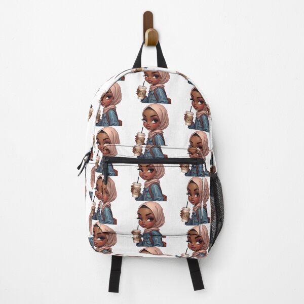 Item preview, Cute Hijabi Girl Sticker | Dark Skin Muslim Woman Portrait designed and sold by Lulunza.