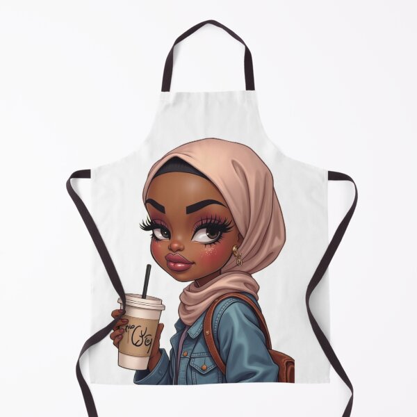 Item preview, Cute Hijabi Girl Sticker | Dark Skin Muslim Woman Portrait designed and sold by Lulunza.