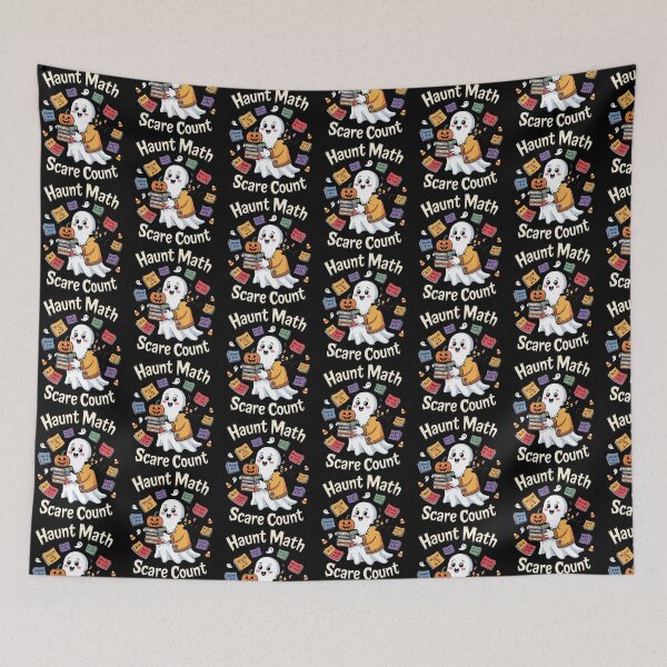 Item preview, Haunted Math Ghost – Cute Nerdy Halloween School Design designed and sold by Taans-Creation.