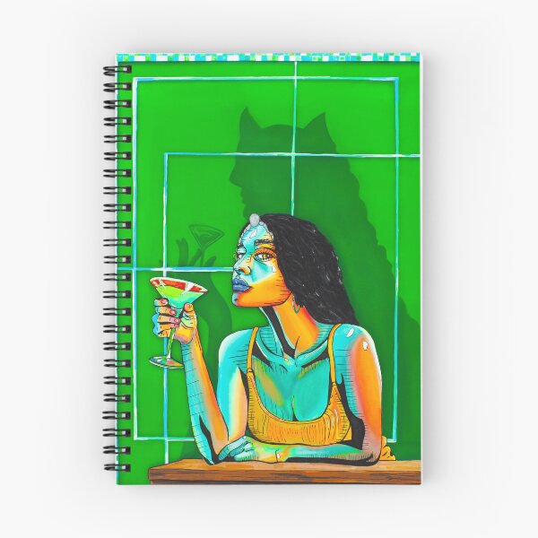 Item preview, Bright Colorful Surreal Portrait of Drinking Woman designed and sold by GutterBloom.