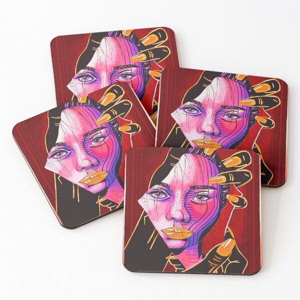 Item preview, Bright Colorful Surreal Portrait of Woman designed and sold by GutterBloom.