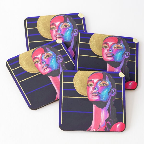 Item preview, Bright Colorful Surreal Portrait of Woman designed and sold by GutterBloom.