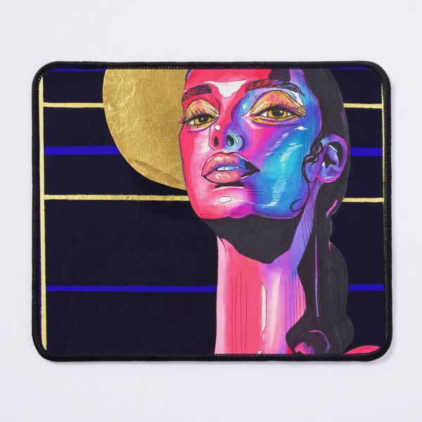 Item preview, Bright Colorful Surreal Portrait of Woman designed and sold by GutterBloom.