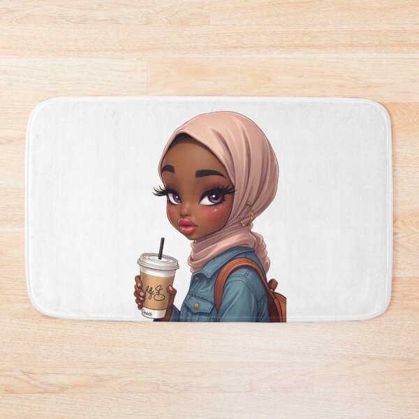 Item preview, Adorable Hijabi Girl Sticker | Beautiful Muslim Woman Cartoon designed and sold by Lulunza.