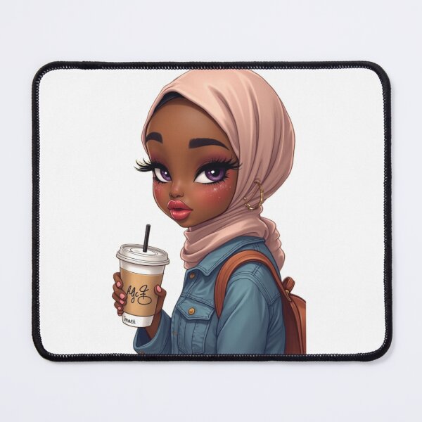 Item preview, Adorable Hijabi Girl Sticker | Beautiful Muslim Woman Cartoon designed and sold by Lulunza.