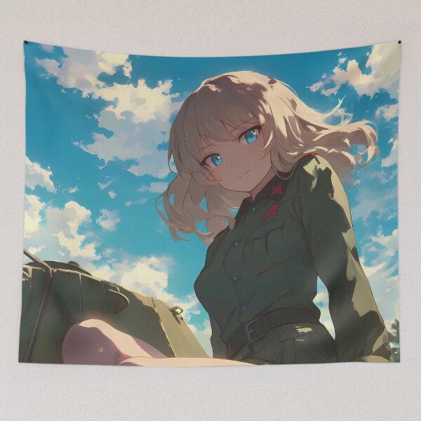 Item preview, Katyusha Girls und Panzer Anime Skyward Battalion Leader designed and sold by juniorcastros.