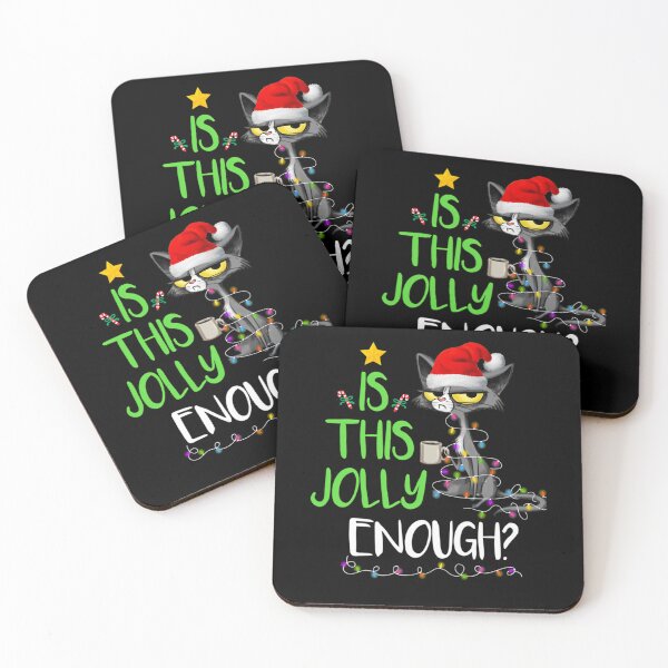 Item preview, Is This Jolly Enough Black Cat Merry Christmas designed and sold by basajbviner.