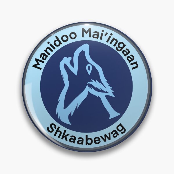 Item preview, Manidoo Mai'ingaan Shkaabewag - Light Blue Logo designed and sold by Miskobineshii.