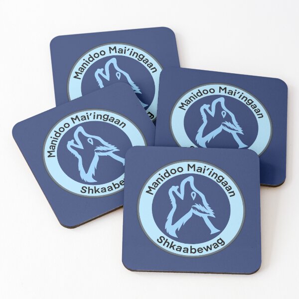 Item preview, Manidoo Mai'ingaan Shkaabewag - Light Blue Logo designed and sold by Miskobineshii.