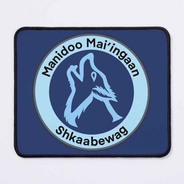 Item preview, Manidoo Mai'ingaan Shkaabewag - Light Blue Logo designed and sold by Miskobineshii.