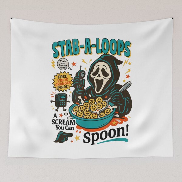 Item preview, Stab-A-Loops Horror Cereal Box Halloween Killer Breakfast designed and sold by RickBethke.