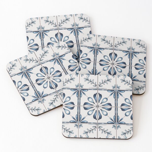 Item preview, Blue Mediterranean Tile Pattern – Classic Ceramic Design designed and sold by Ed & Harmony.