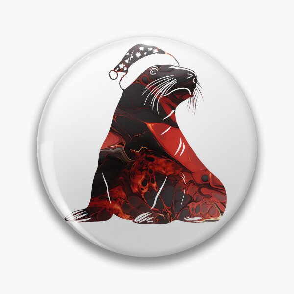 Item preview, Christmas Seal Illustration designed and sold by JollyCritters.