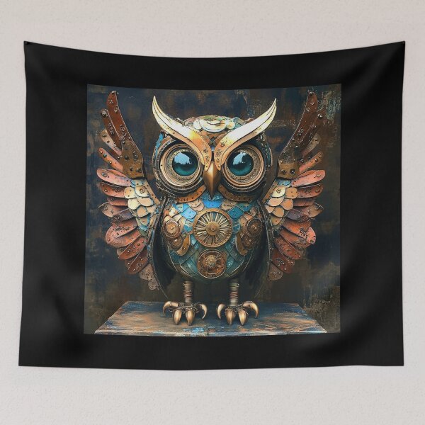 Item preview, Geebles Steampunk Owl - Brass Mechanical Art designed and sold by Myra365Art.