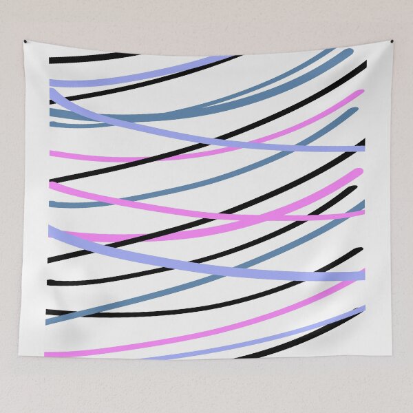 Item preview, Abstract pink and violet lines designed and sold by CREATINERY.