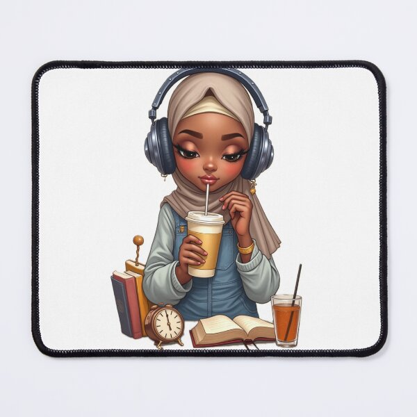 Item preview, Hijabi Student Sticker | Cute Muslim Girl with Coffee and Books designed and sold by Lulunza.