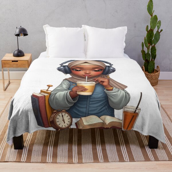 Item preview, Hijabi Student Sticker | Cute Muslim Girl with Coffee and Books designed and sold by Lulunza.