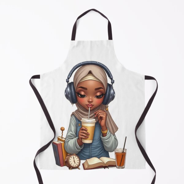 Item preview, Hijabi Student Sticker | Cute Muslim Girl with Coffee and Books designed and sold by Lulunza.