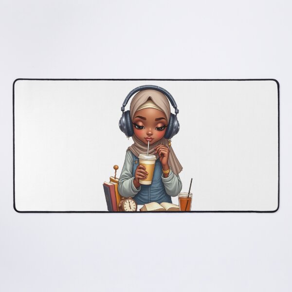 Item preview, Hijabi Student Sticker | Cute Muslim Girl with Coffee and Books designed and sold by Lulunza.