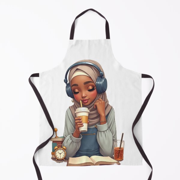 Item preview, Elegant Hijabi Girl Sticker | Dark Skin Muslimah in Beige Hijab designed and sold by Lulunza.