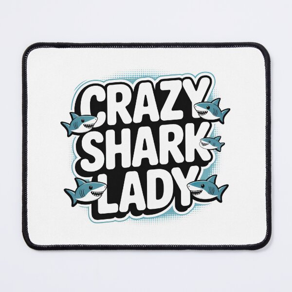 Item preview, Crazy Shark Lady designed and sold by graphic-genie.