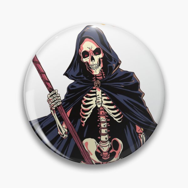 Item preview, The skeleton wears a dramatic black cape that flows dynamically. designed and sold by NoiseWear.