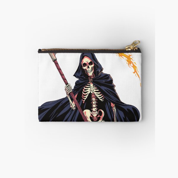 Item preview, The skeleton wears a dramatic black cape that flows dynamically. designed and sold by NoiseWear.
