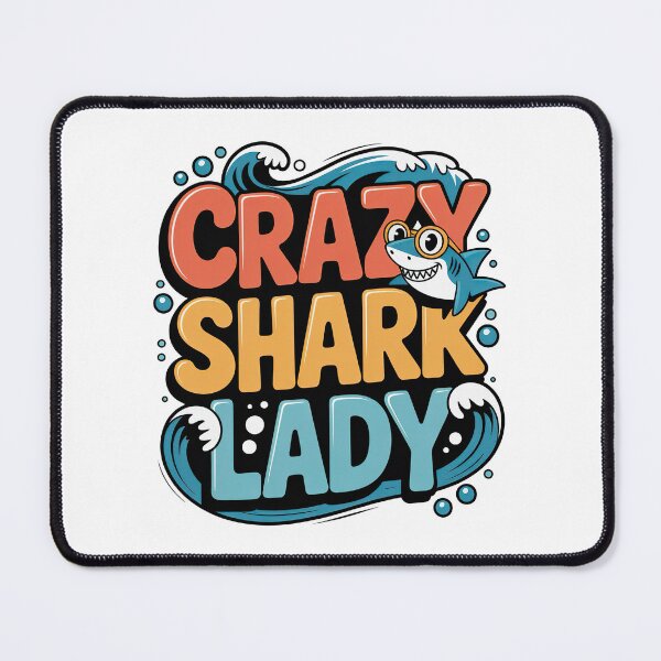 Item preview, Crazy Shark Lady designed and sold by graphic-genie.