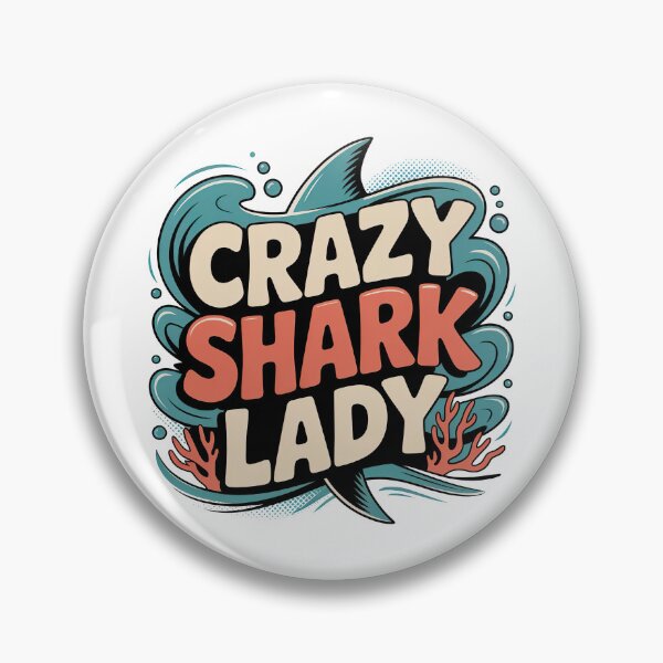 Item preview, Crazy Shark Lady designed and sold by graphic-genie.