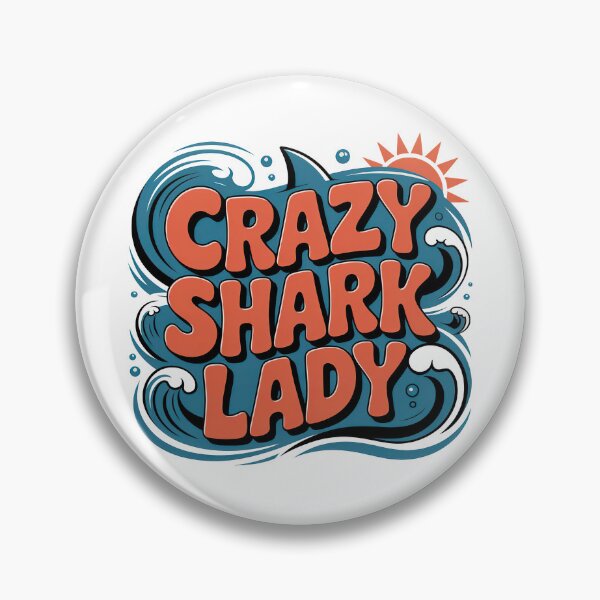 Item preview, Crazy Shark Lady designed and sold by graphic-genie.