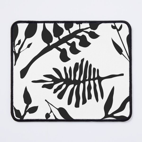 Item preview, black and white boho botanical pattern designed and sold by EdifiedExpressions.