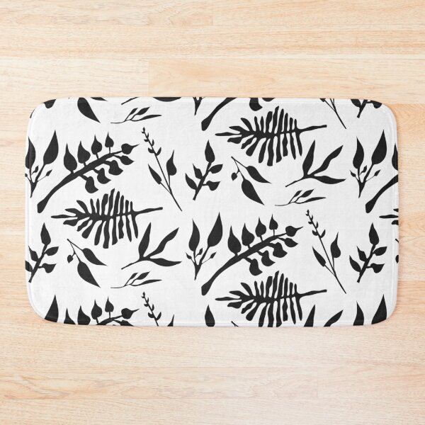 Item preview, black and white boho botanical pattern designed and sold by EdifiedExpressions.