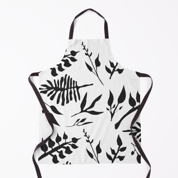 Item preview, black and white boho botanical pattern designed and sold by EdifiedExpressions.