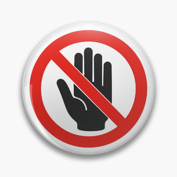 Item preview, No Touching Warning Sign designed and sold by FLATVAC STICKER.