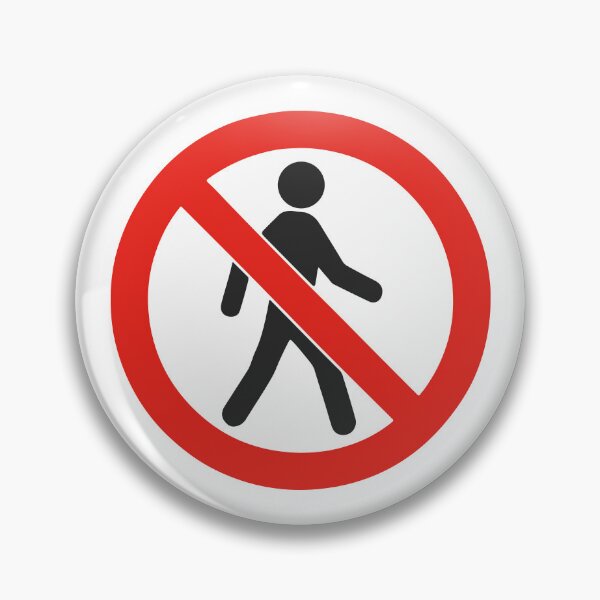 Item preview, No Crossing Warning Sign designed and sold by FLATVAC STICKER.