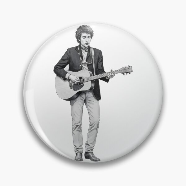 Item preview, Bob Dylan – Vintage Sketch Guitar Portrait designed and sold by DamianRoy88.
